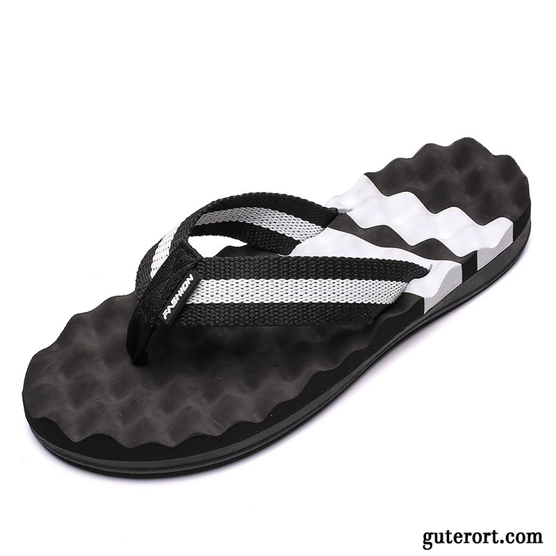 Flip Flops Herren Trend Hausschuhe Sommer Rutschsicher Europa Pantolette Sandfarben Gelb