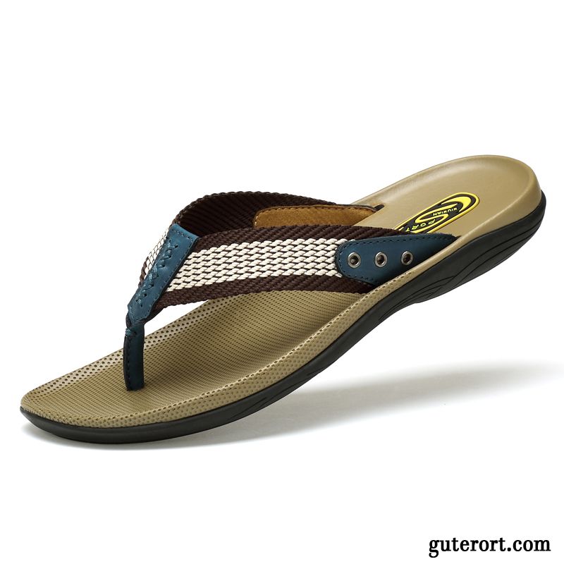 Flip Flops Herren Weiche Sohle Hausschuhe Neue Trend Große Größe Sommer Braun