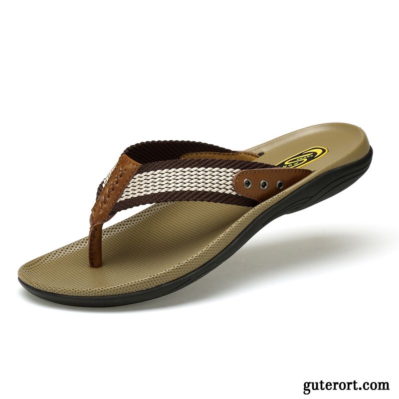 Flip Flops Herren Weiche Sohle Hausschuhe Neue Trend Große Größe Sommer Braun