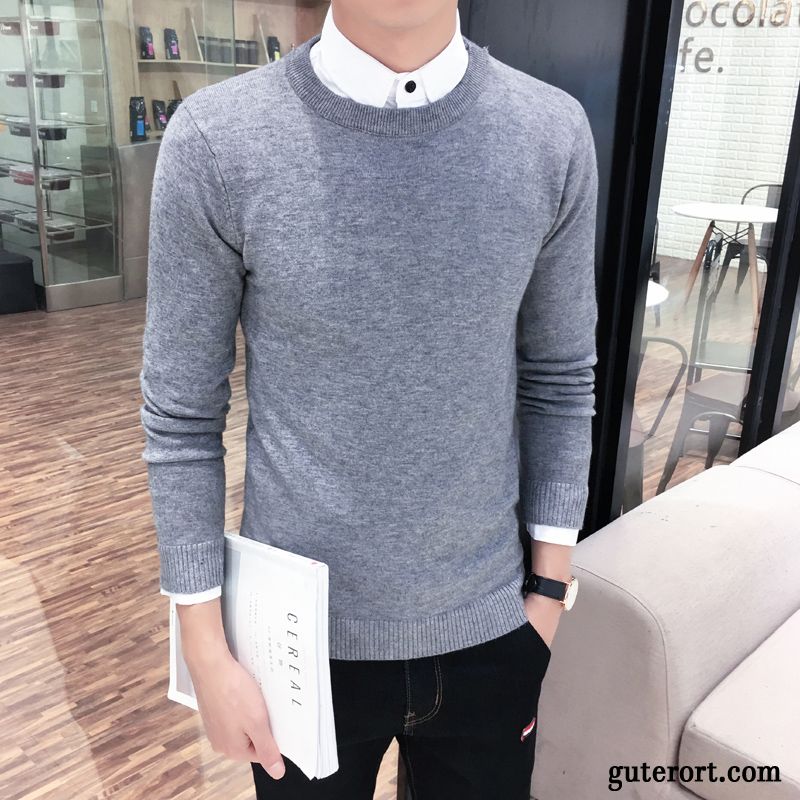 Gelbe Pullover Herren Violett, Kaschmir Mode Pullover Herren Günstig