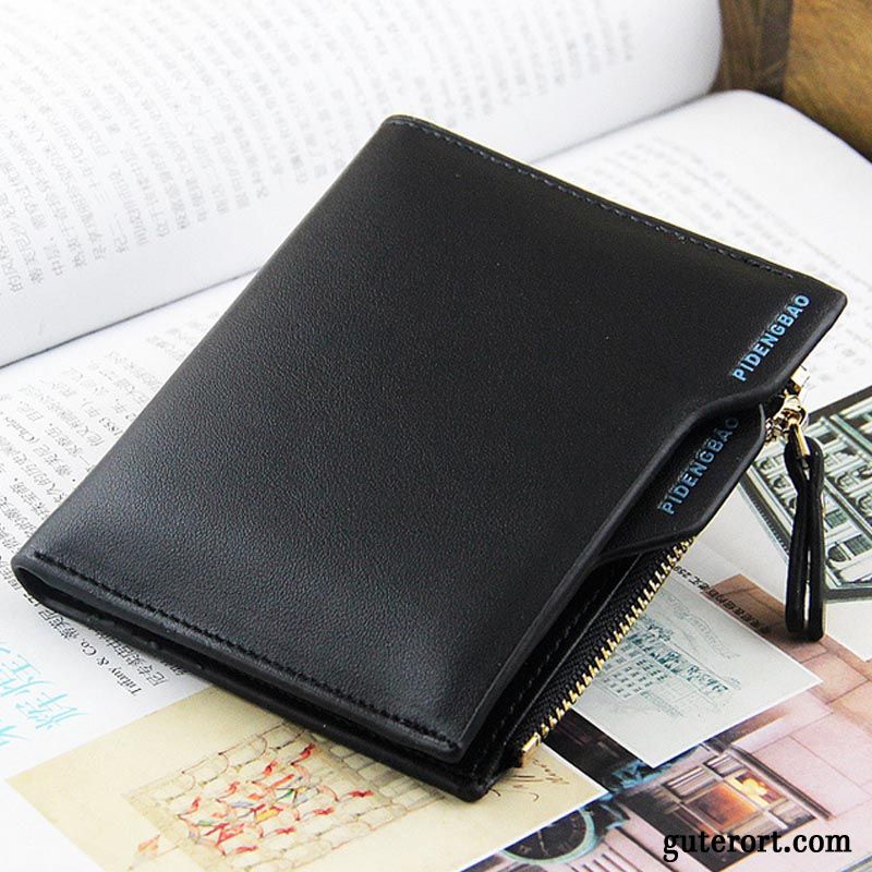 Geldbörse Herren Tasche Fahren Brieftaschen Original Vertikales Kartentaschen Braun
