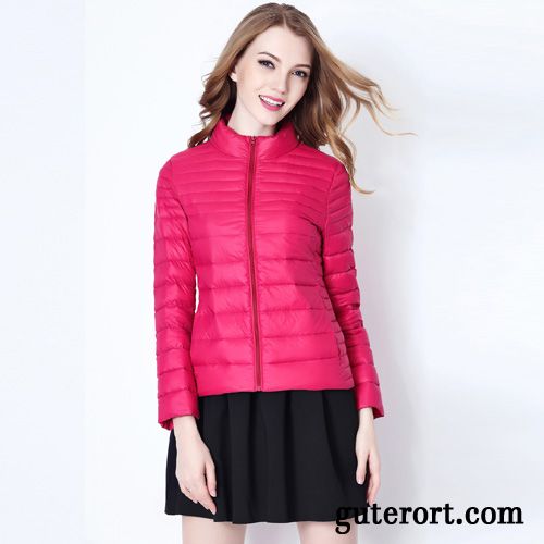 Glänzende Daunenjacke Billig, Daunenjacke Damen Rosa Daunenjacken Meeresgrün