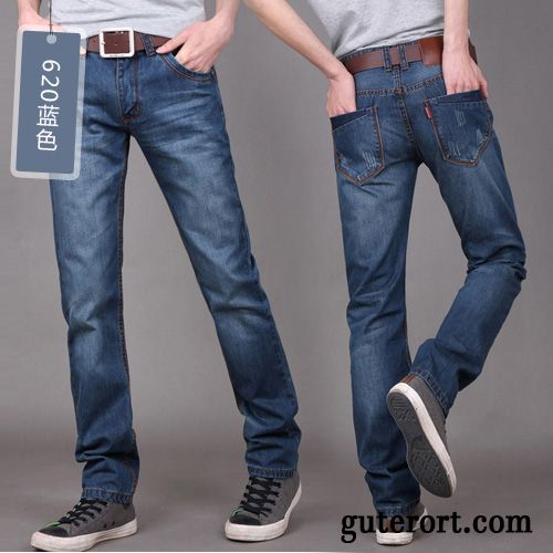 Graue Jeans Herren, Jeans Kontrastmode Herren Hellrosa