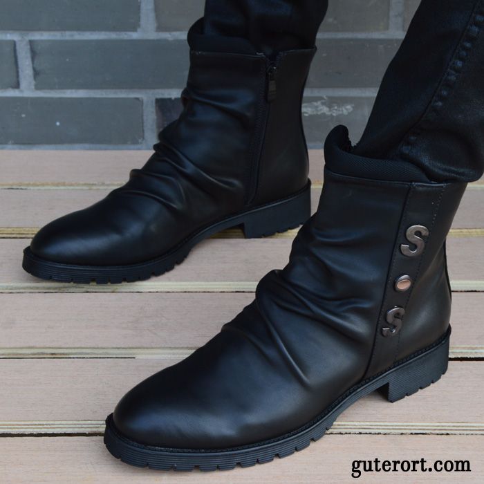 Gummi Stiefeletten Herren Rotblond, Männer Freizeitschuhe Billig