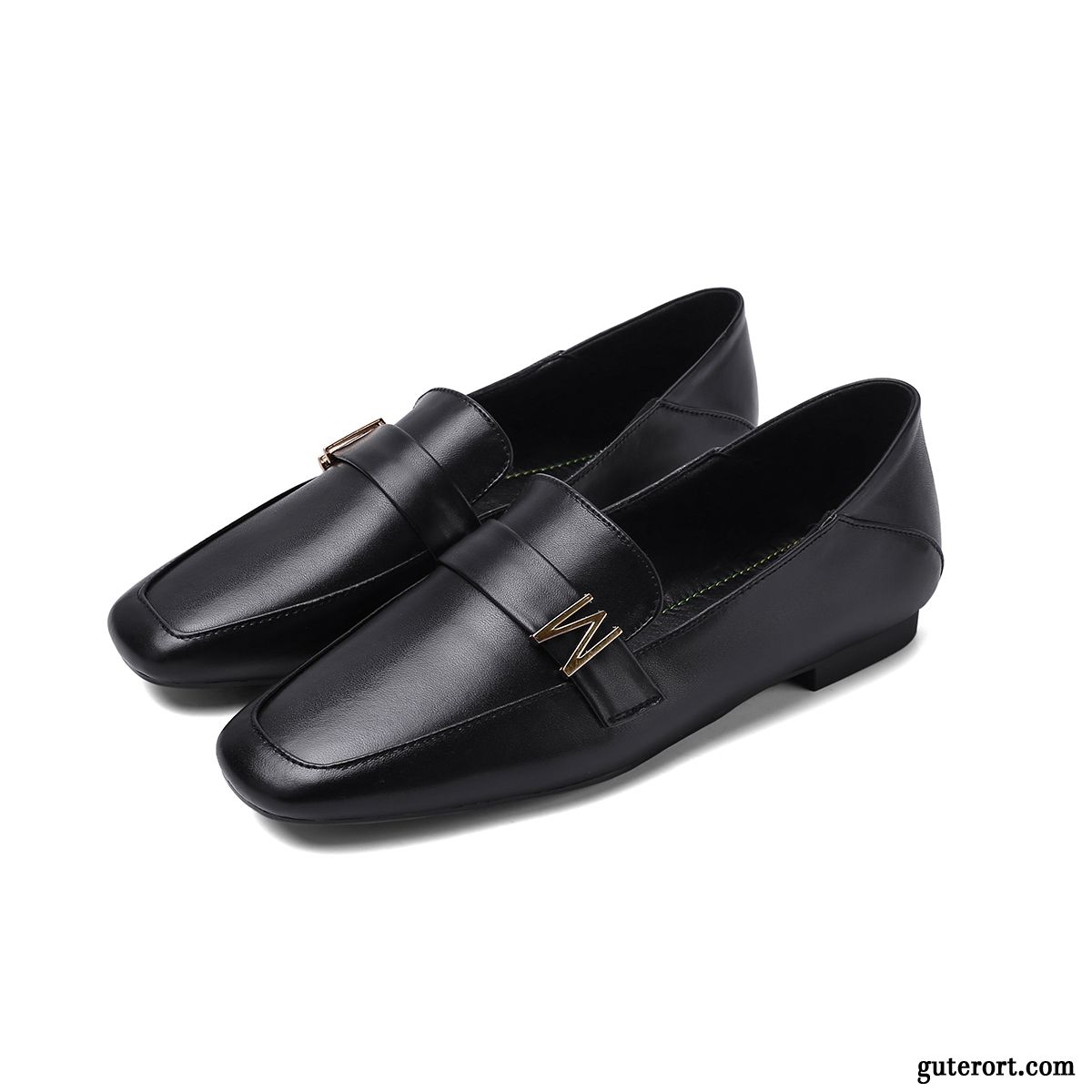 Halbschuhe Damen Slip-on Lederschuhe Schnürschuhe Große Größe Flache England Schwarz