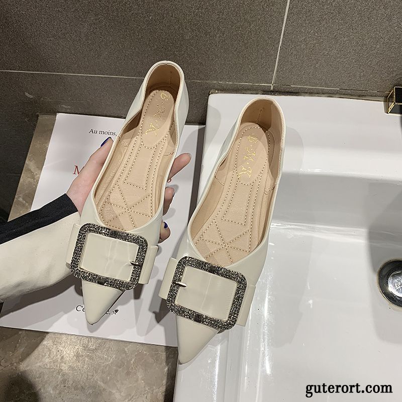 Halbschuhe Damen Spitze Schnürschuhe Allgleiches Weiche Sohle Flache Schuhe Neue Beige Rot