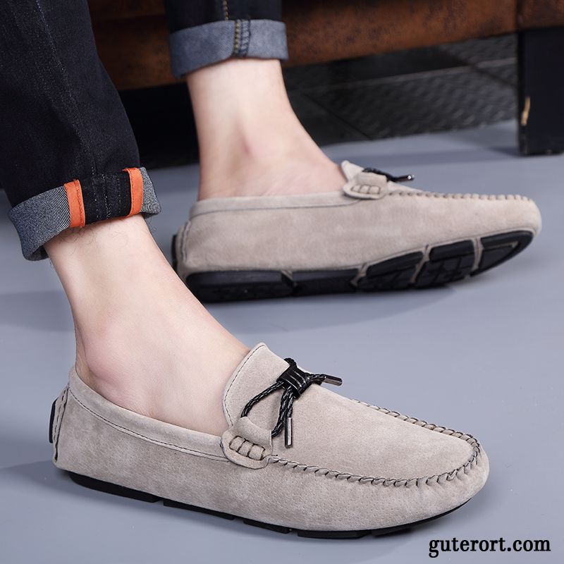 Halbschuhe Herren Feder Atmungsaktiv Allgleiches Neue Trend Lederschue Khaki