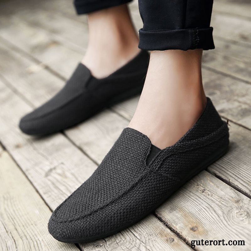 Halbschuhe Herren Neue Casual Europa Feder Faul Trend Weiß