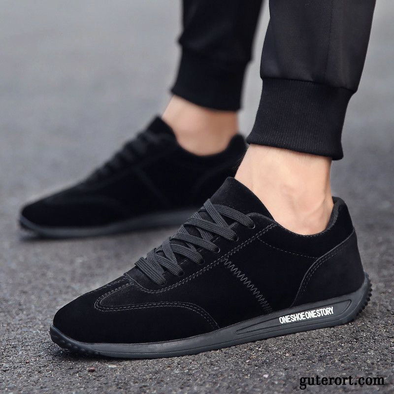 Halbschuhe Herren Sportschuhe Schüler Casual Europa Feder Allgleiches Schwarz