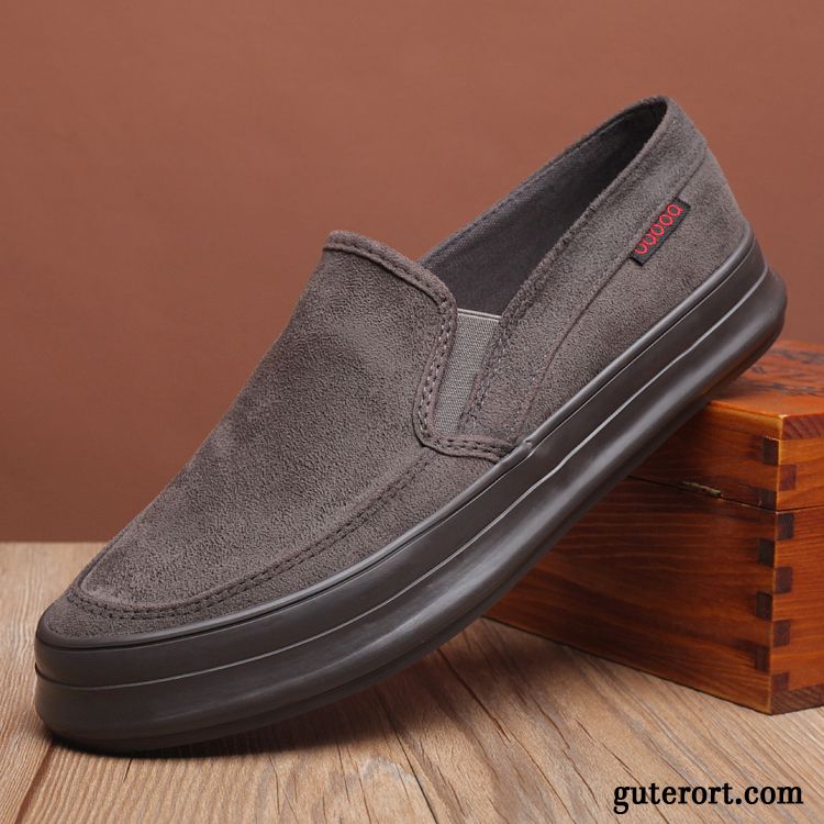 Halbschuhe Herren Trend Slip-on Casual Sommer Faul Neue Schwarz