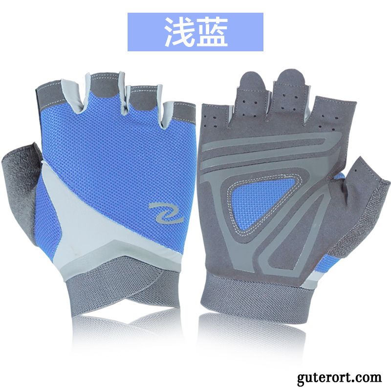 Handschuhe Herren Damen Dünne Outdoor Wander Reiten Halber Finger Grau