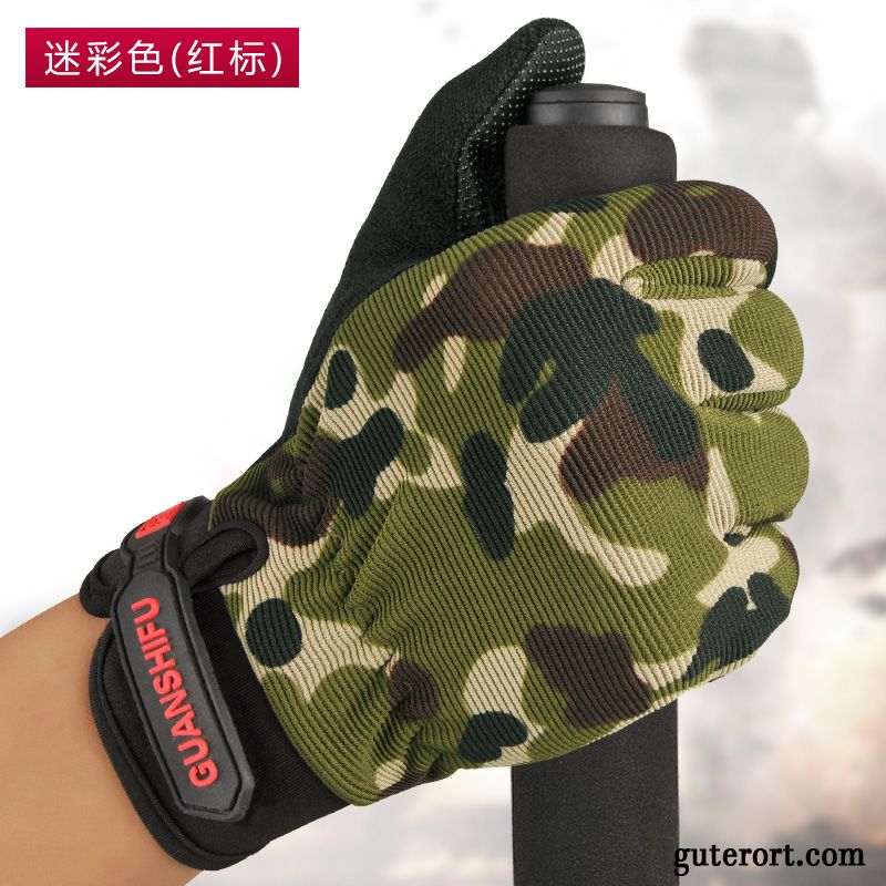 Handschuhe Herren Dünne Outdoor Sommer Herbst Reiten Mountainbike Army Grün Weiß