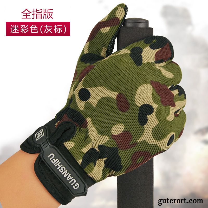 Handschuhe Herren Dünne Outdoor Sommer Herbst Reiten Mountainbike Army Grün Weiß