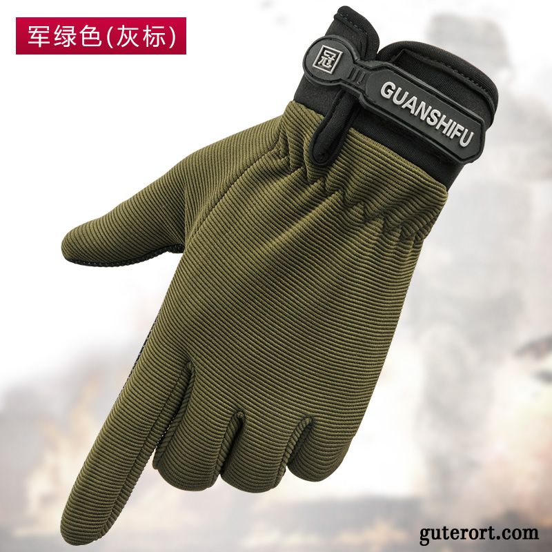 Handschuhe Herren Dünne Outdoor Sommer Herbst Reiten Mountainbike Army Grün Weiß