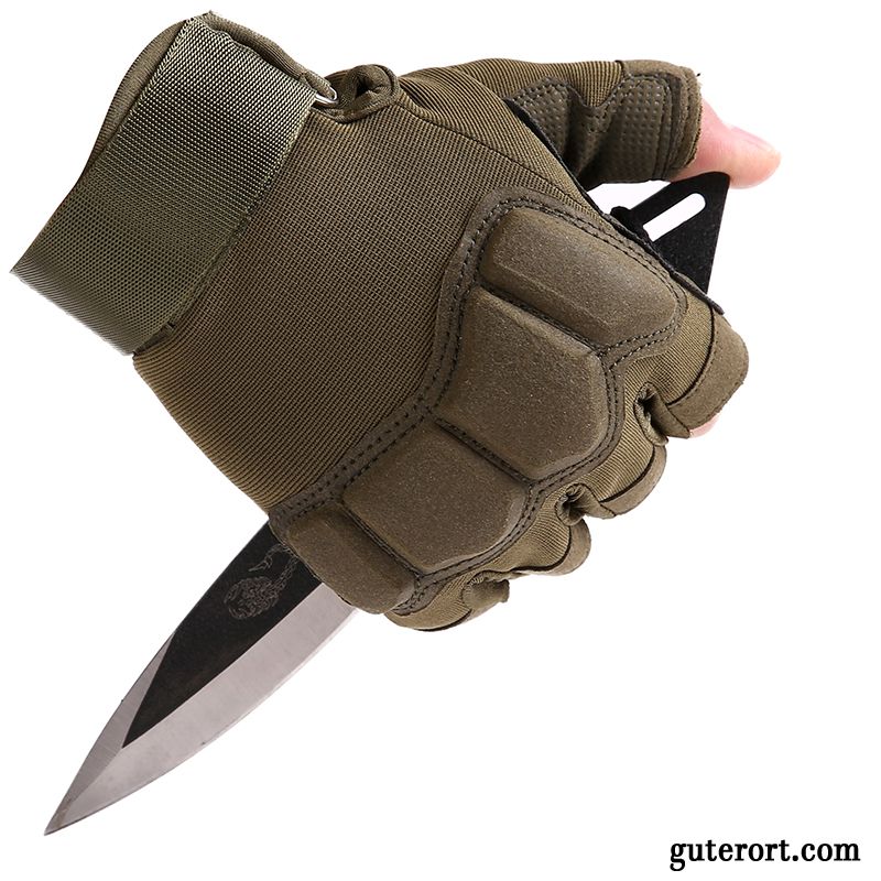 Handschuhe Herren Halber Finger Wander Rutschfest Taktiken Outdoor Sommer Camouflage