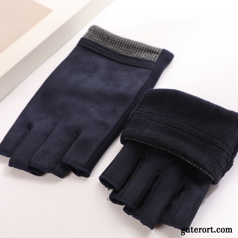 Handschuhe Herren Winter Stretch Student Kaschmir Atmungsaktiv Herbst Grau