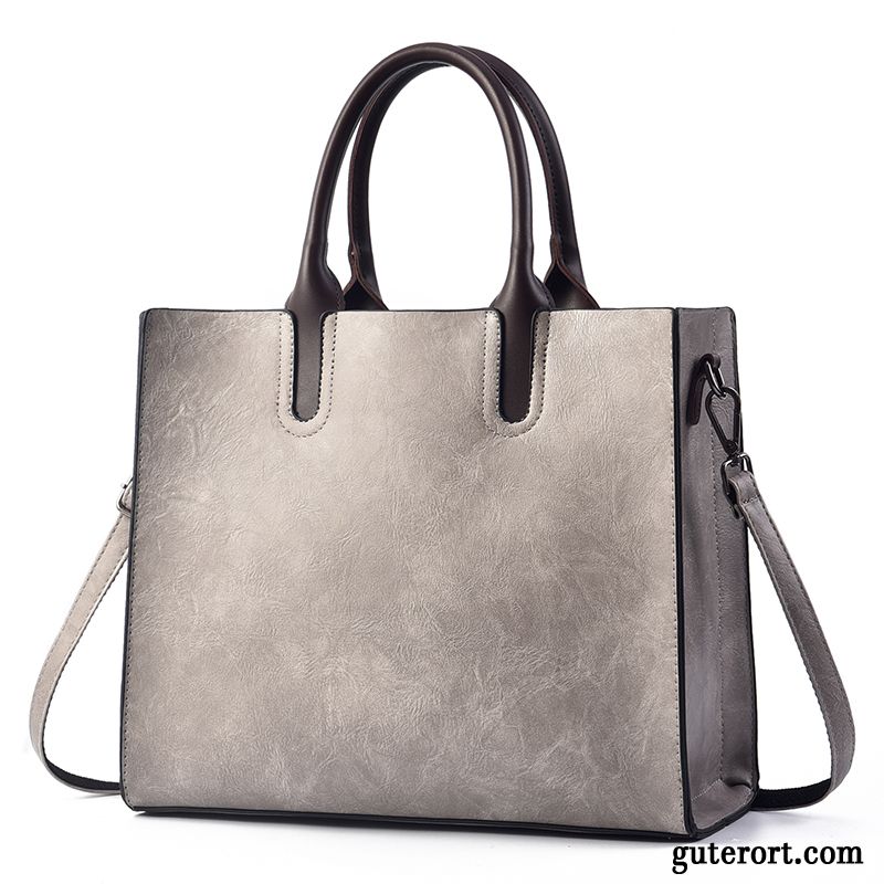 Handtaschen Damen All Match Große Tasche Einfach Mode 2019 Geschenk Grau