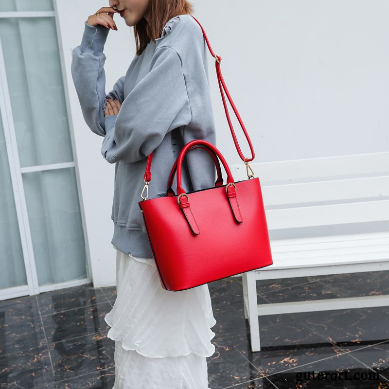 Handtaschen Damen Braut Verheiratet Mode Neu Große Kapazität Elegante Rot