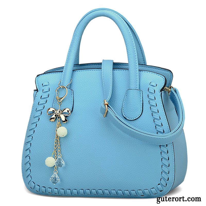 Handtaschen Damen Freizeit Neu All Match Trend 2019 Einfach Blau