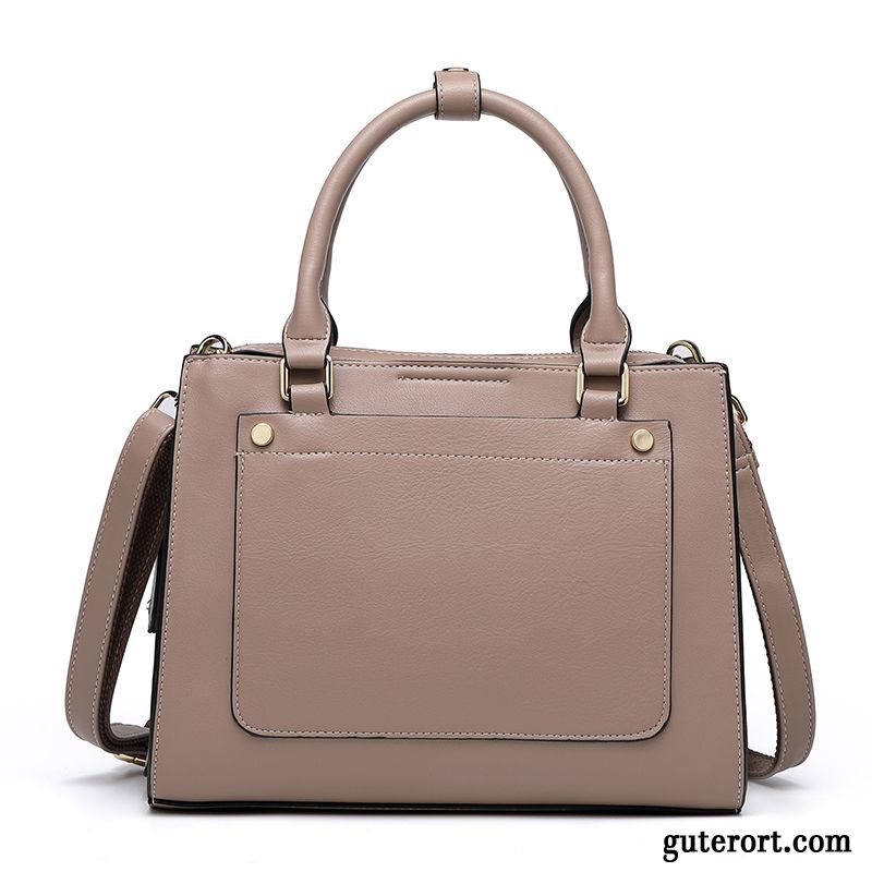 Handtaschen Damen Mode Trend Einfach Verheiratet All Match Neu Khaki Rot