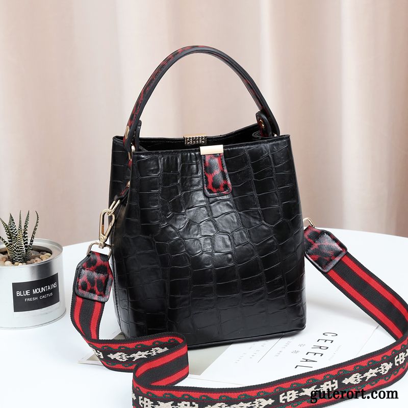 Handtaschen Damen Neu Freizeit Sommer Einfach Trend All Match Schwarz