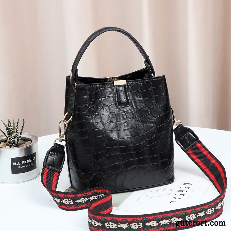 Handtaschen Damen Neu Freizeit Sommer Einfach Trend All Match Schwarz