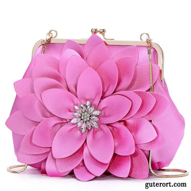 Handtaschen Damen Shell Strasssteinen Clutch Kette Große Kapazität 2019 Grün