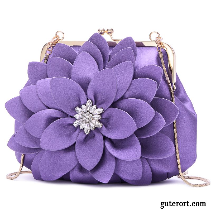 Handtaschen Damen Shell Strasssteinen Clutch Kette Große Kapazität 2019 Grün