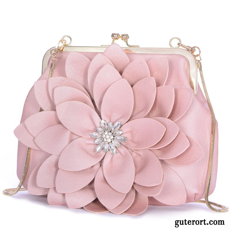 Handtaschen Damen Shell Strasssteinen Clutch Kette Große Kapazität 2019 Grün