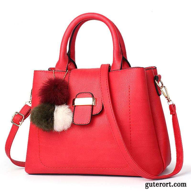 Handtaschen Damen Trend All Match Neu Elegant Persönlichkeit Einfach Purpur Lila