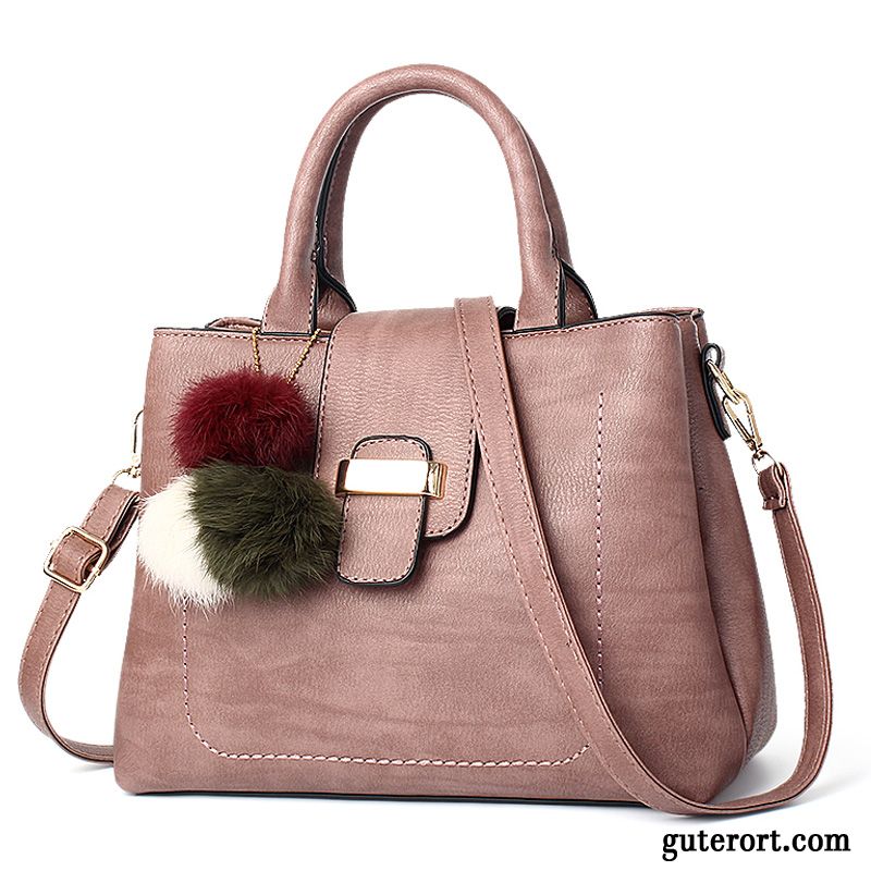 Handtaschen Damen Trend All Match Neu Elegant Persönlichkeit Einfach Purpur Lila