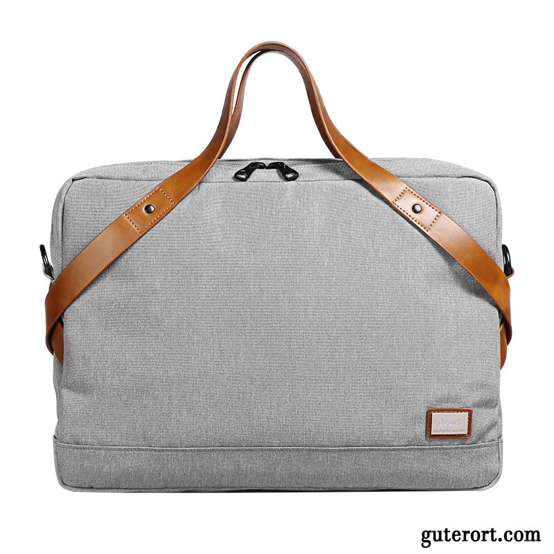 Handtaschen Herren Aktentasche Business Trend Mode Freizeit Umhängetasche Grau