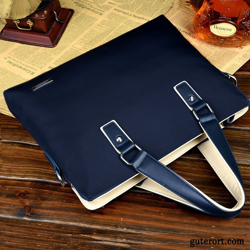 Handtaschen Herren Computer Tasche Aktentasche Business Oxford Tuch Stoff Leinwand Blau