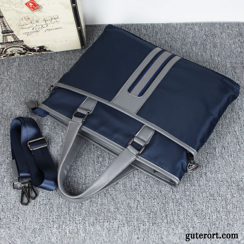 Handtaschen Herren Umhängetasche Stoff Aktentasche Freizeit Oxford Tuch Business Dunkelblau