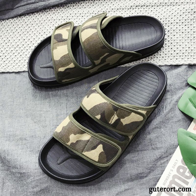 Hausschuhe Herren Sandalen Sommer Persönlichkeit Casual Neue Lovers Camouflage Sandfarben Grau