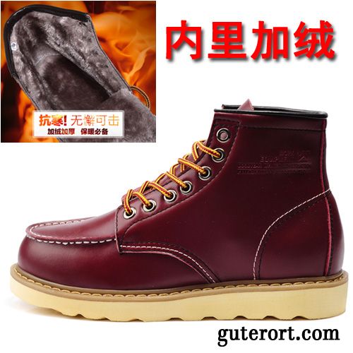 Herbst Schuhe Herren Dunkelrot, Stiefeletten Herren Schwarz Kaufen