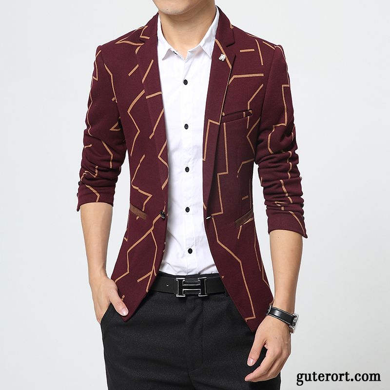 Herren Blazer Modern Hellrot, Cord Blazer Herren Schwarz