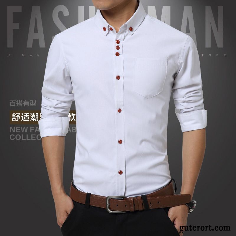 Herren Hemden Weiß Lang Kaufen, Taillierte Hemden Für Männer Türkis
