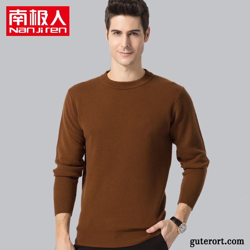 Herren Kaschmir Pullover V Ausschnitt Günstig, Sweatshirt Beige Herren Dunkelrot