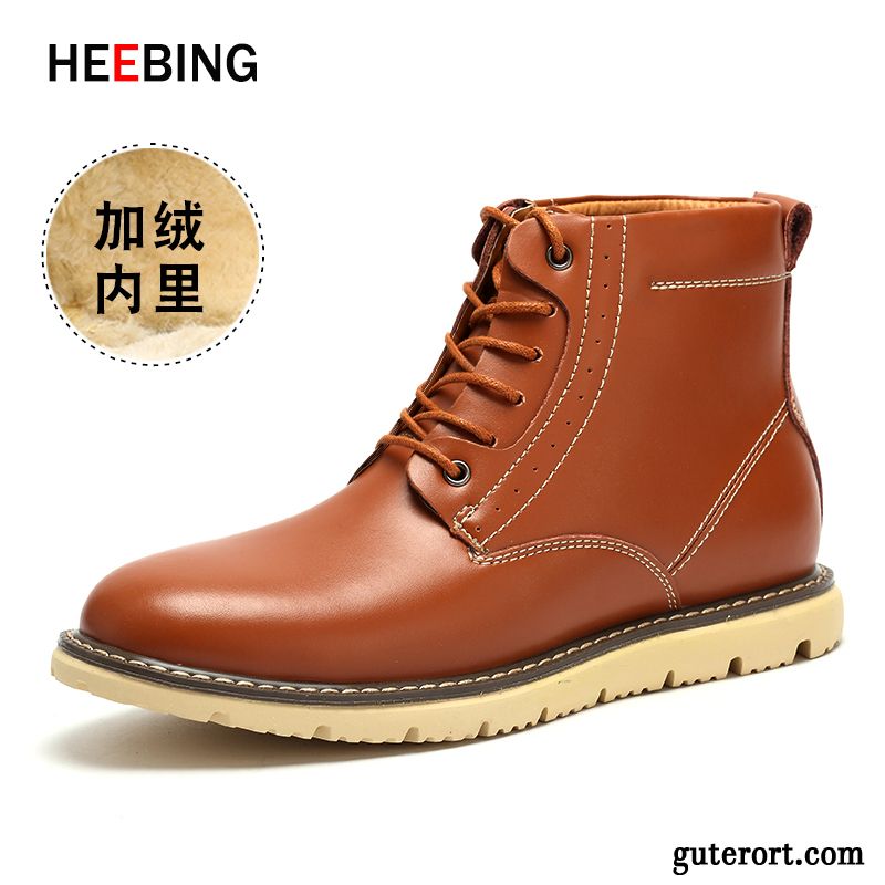 Herren Mode Boots Beige Hellgrau, Boots Leder Herren Günstig