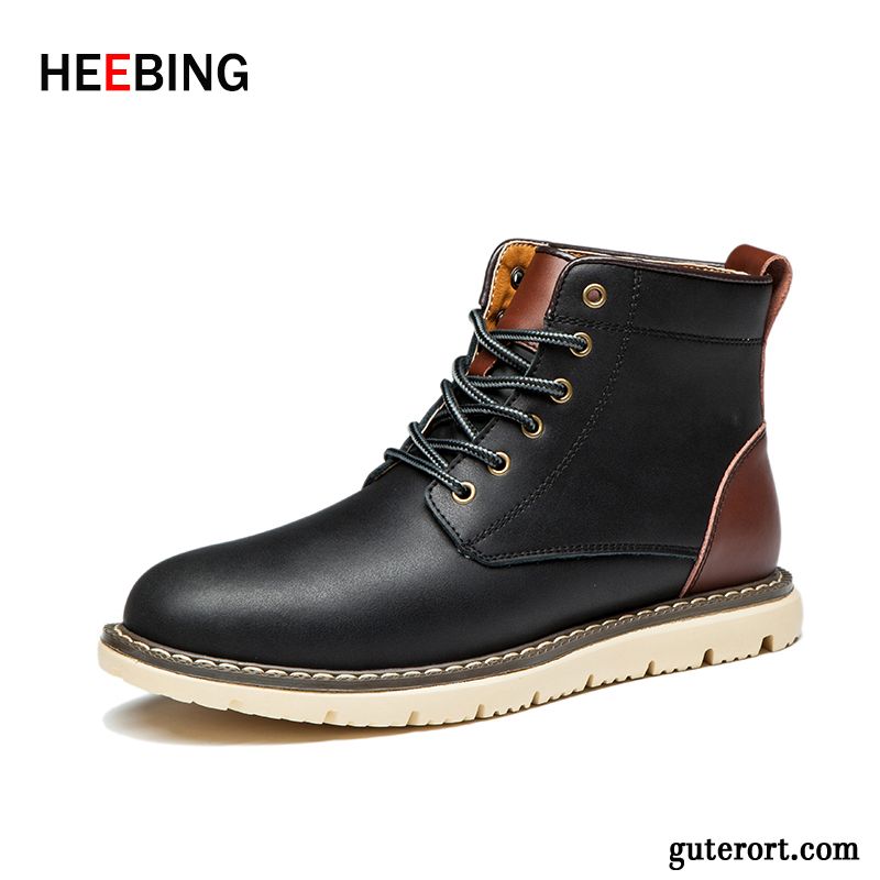 Herren Mode Boots Beige Hellgrau, Boots Leder Herren Günstig