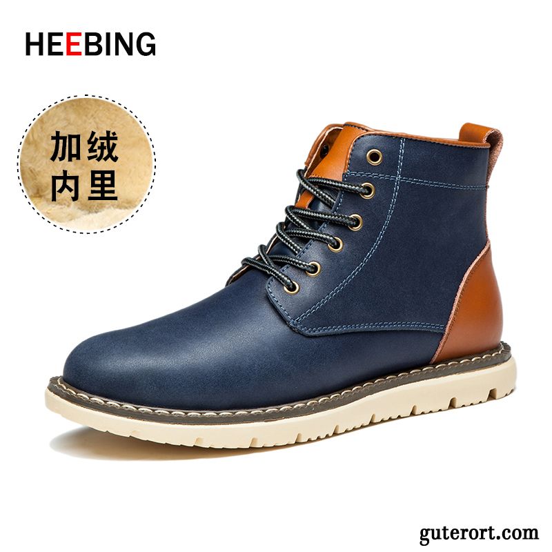 Herren Mode Boots Beige Hellgrau, Boots Leder Herren Günstig