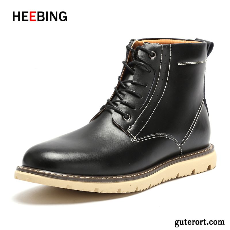 Herren Mode Boots Beige Hellgrau, Boots Leder Herren Günstig