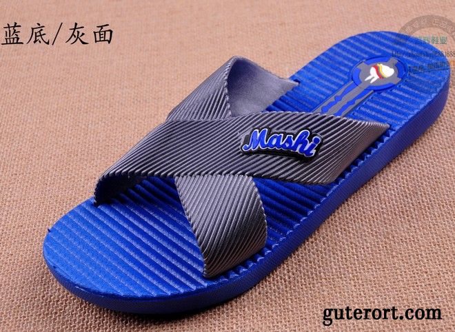 Herren Plüsch Hausschuhe Meeresgrün, Kork Sandalen Herren