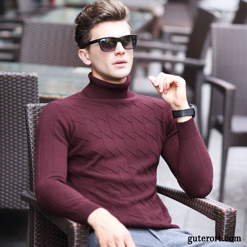 Herren Rollkragenpullover Weiß Verkaufen, Herren Pullover Ohne Bündchen Orangerot