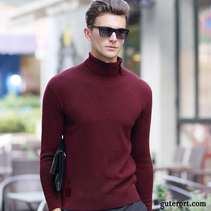 Herren Rollkragenpullover Weiß Verkaufen, Herren Pullover Ohne Bündchen Orangerot