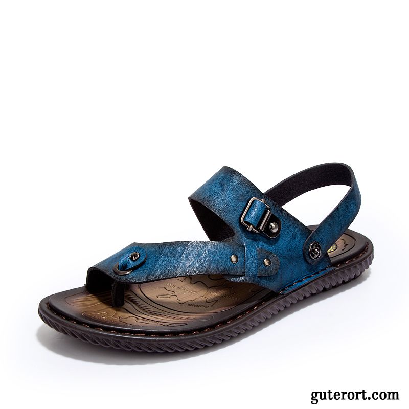 Herren Sandalen Elegant, Sommerlatschen Herren Marineblau