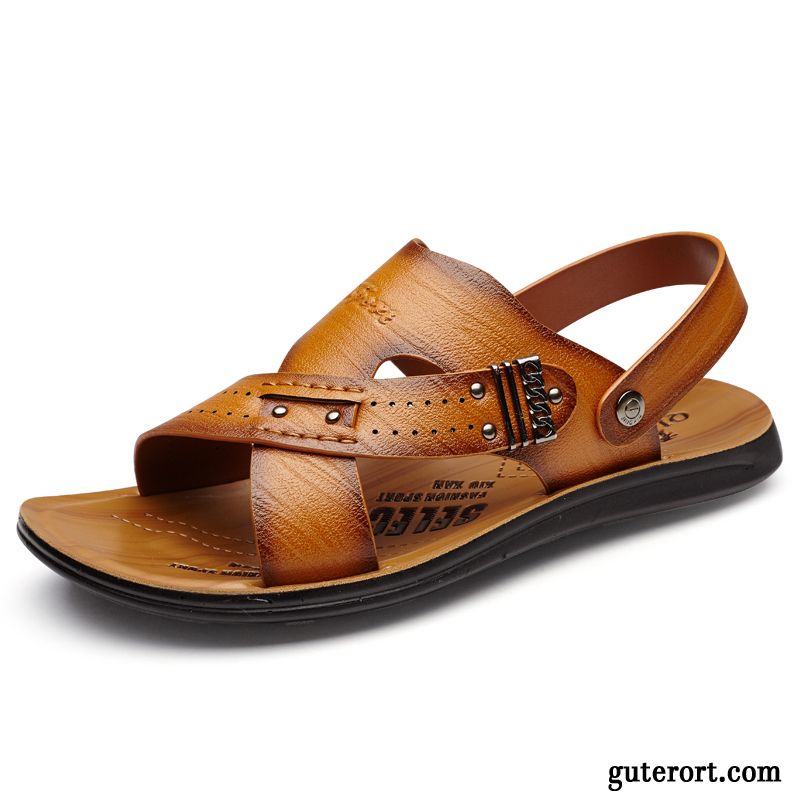 Herren Sandalen Günstig Kaufen, Schuhe Blau Herren Orange