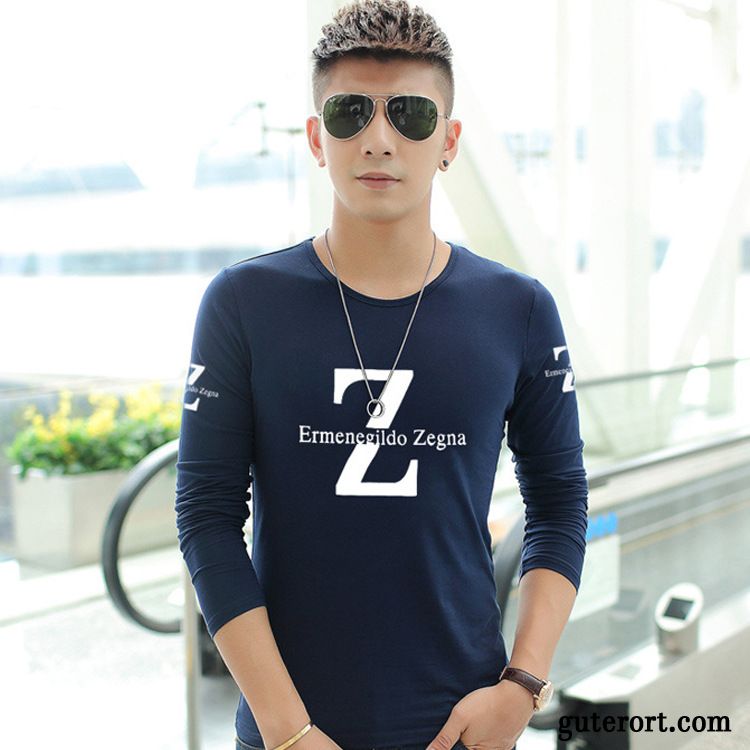 Herren T Shirt Weiß Mode T-shirts Braun, Unterziehshirt Spitze Günstig