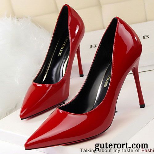 High Heels Pumps Verkaufen, Schwarz Rote Pumps Silber